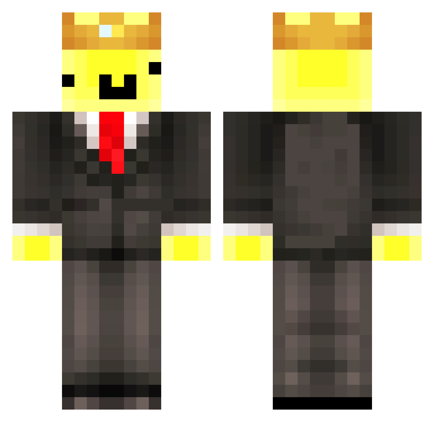 namokgun Minecraft skin, front and back view