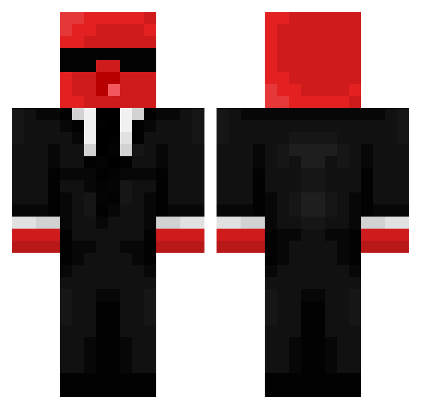 MrSecretTomato Minecraft skin, front and back view