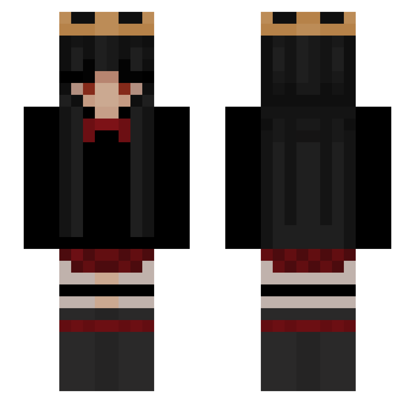 Prevuz Minecraft skin, front and back view