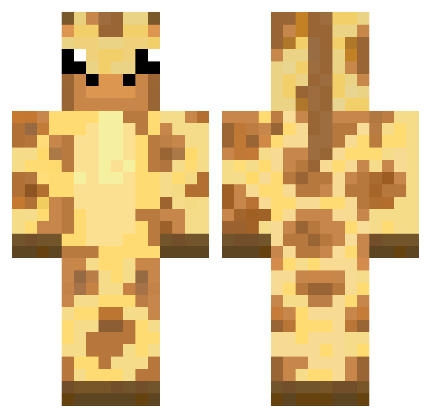 C0C0Jambo Minecraft skin, front and back view