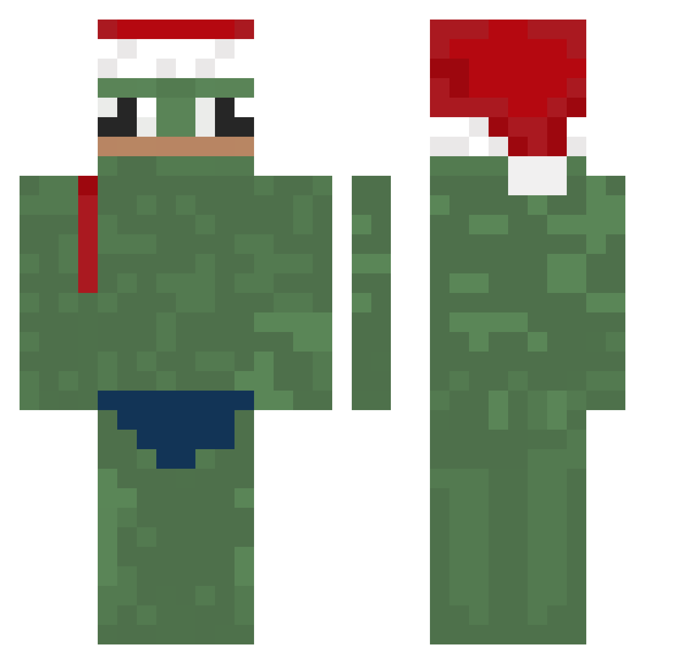 Predator1123 Minecraft skin, front and back view