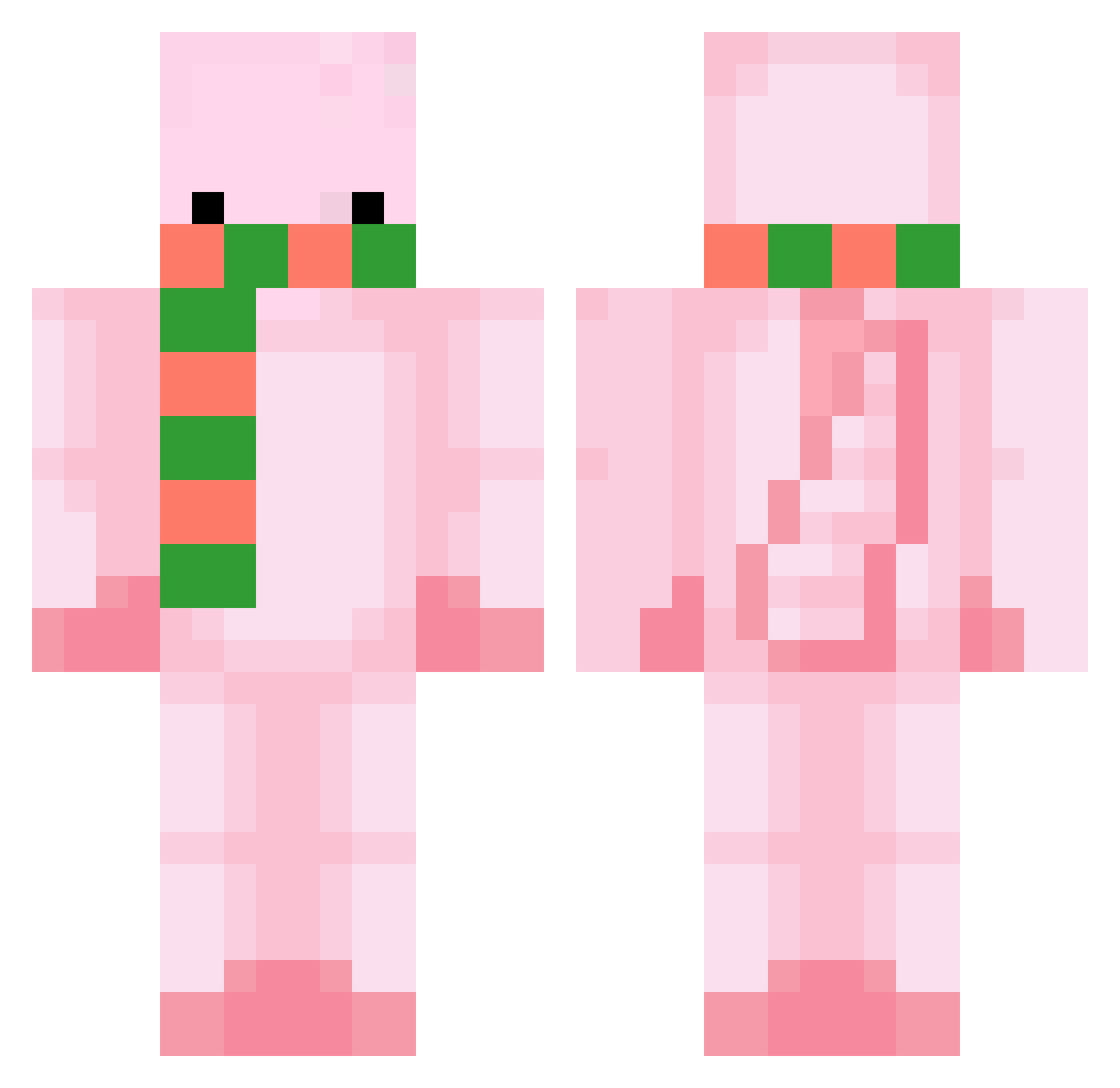 TheEpicAxoltol12 Minecraft skin, front and back view