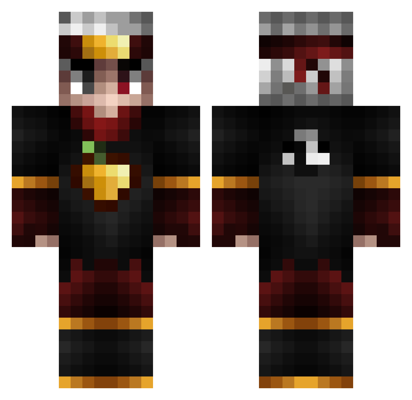 oft0n Minecraft skin, front and back view