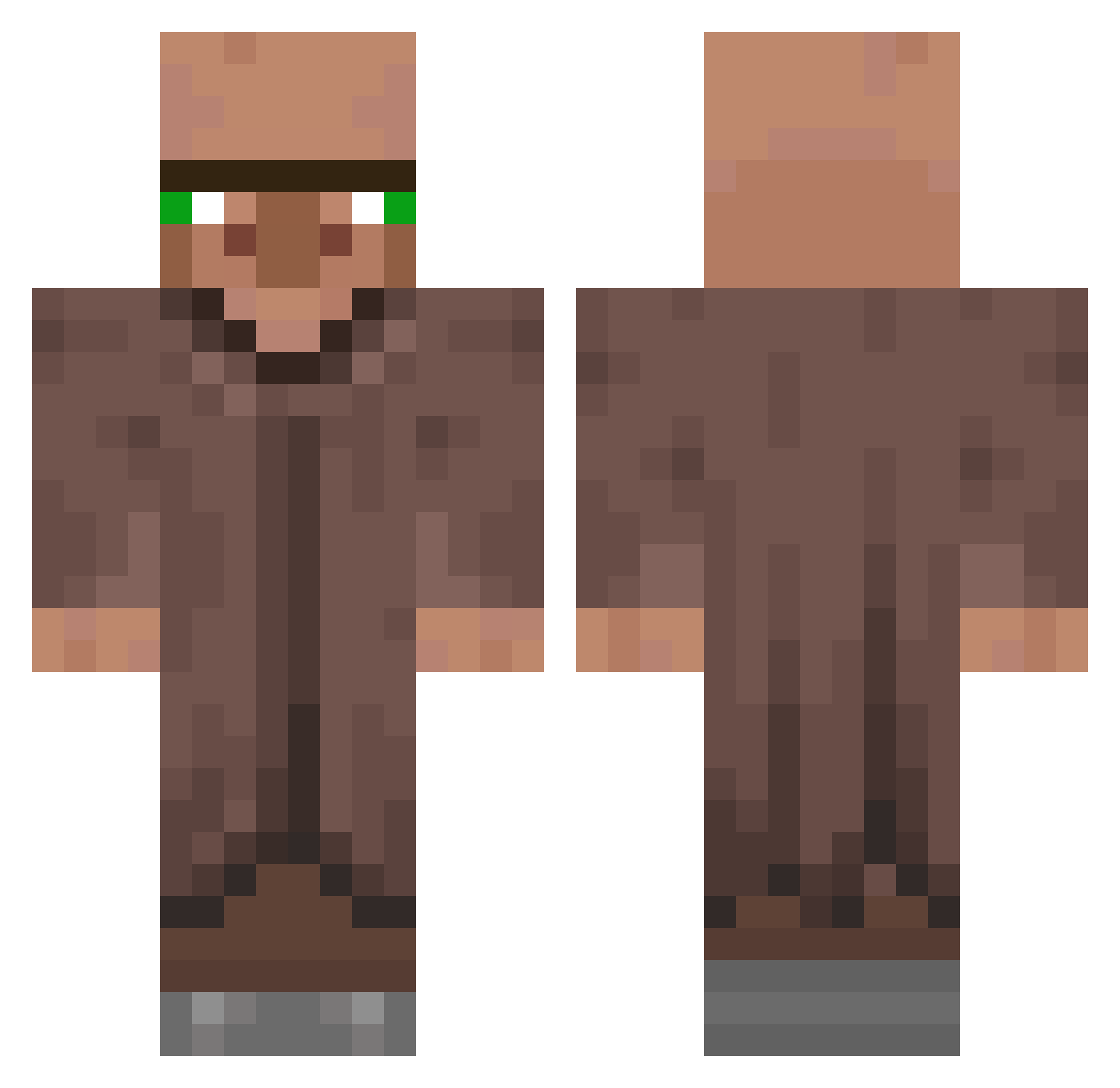 RF_FunnyCat Minecraft skin, front and back view