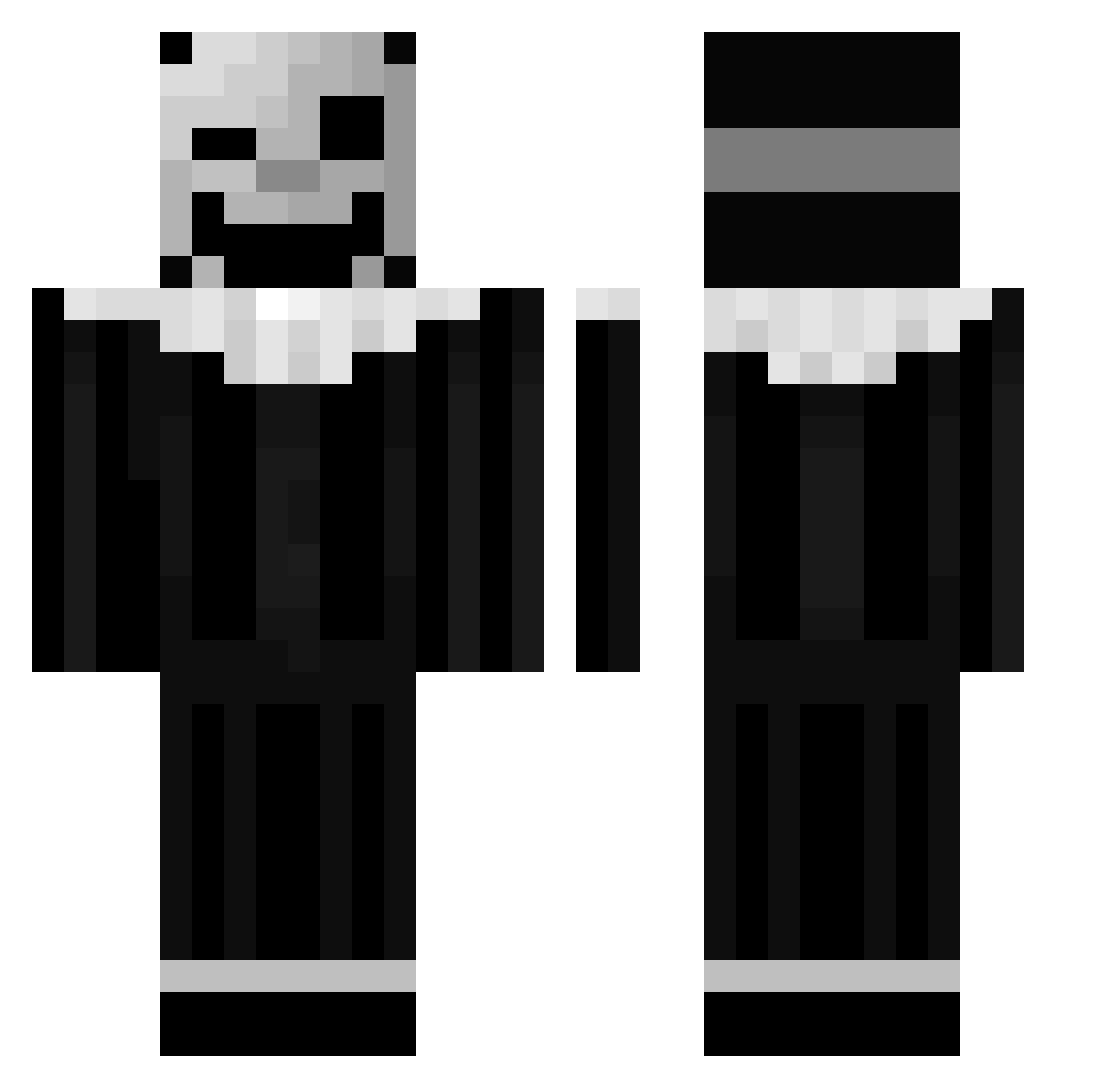TheMonarcaaz Minecraft skin, front and back view