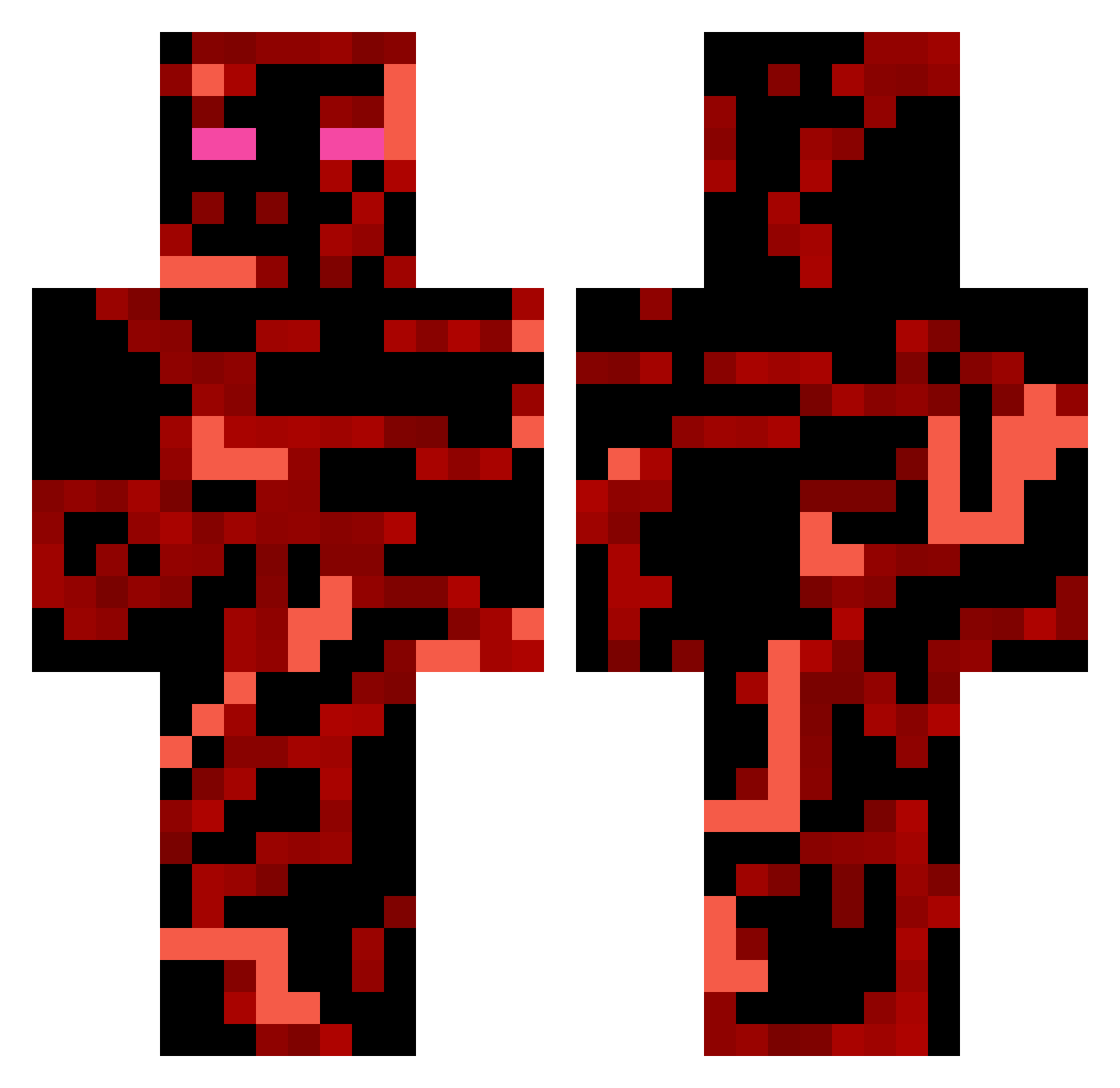 eltodes Minecraft skin, front and back view
