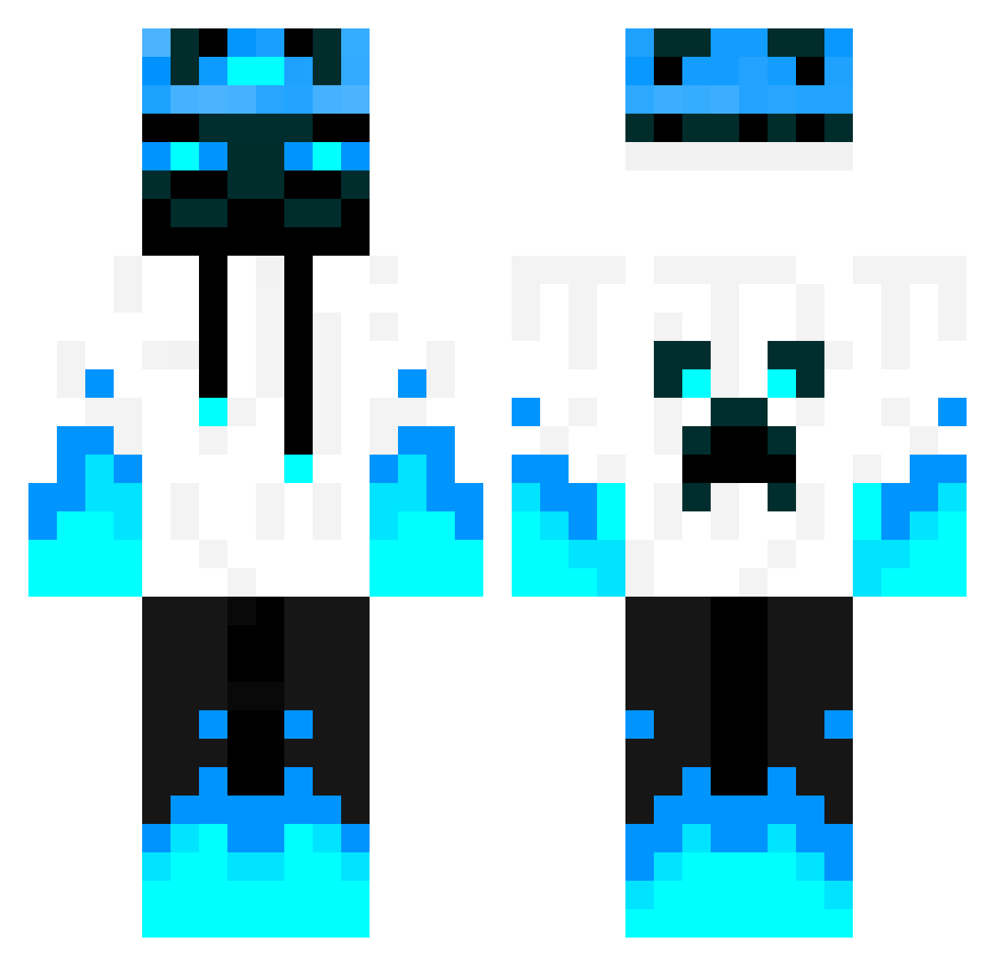 Schmic123 Minecraft skin, front and back view