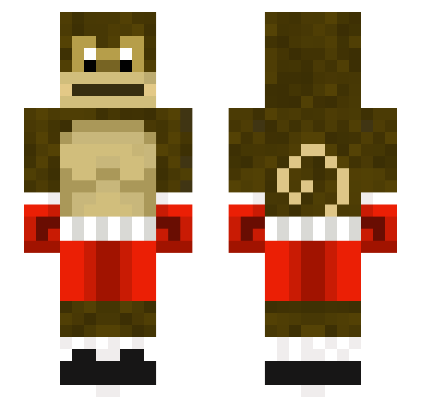 CORD3S Minecraft skin, front and back view
