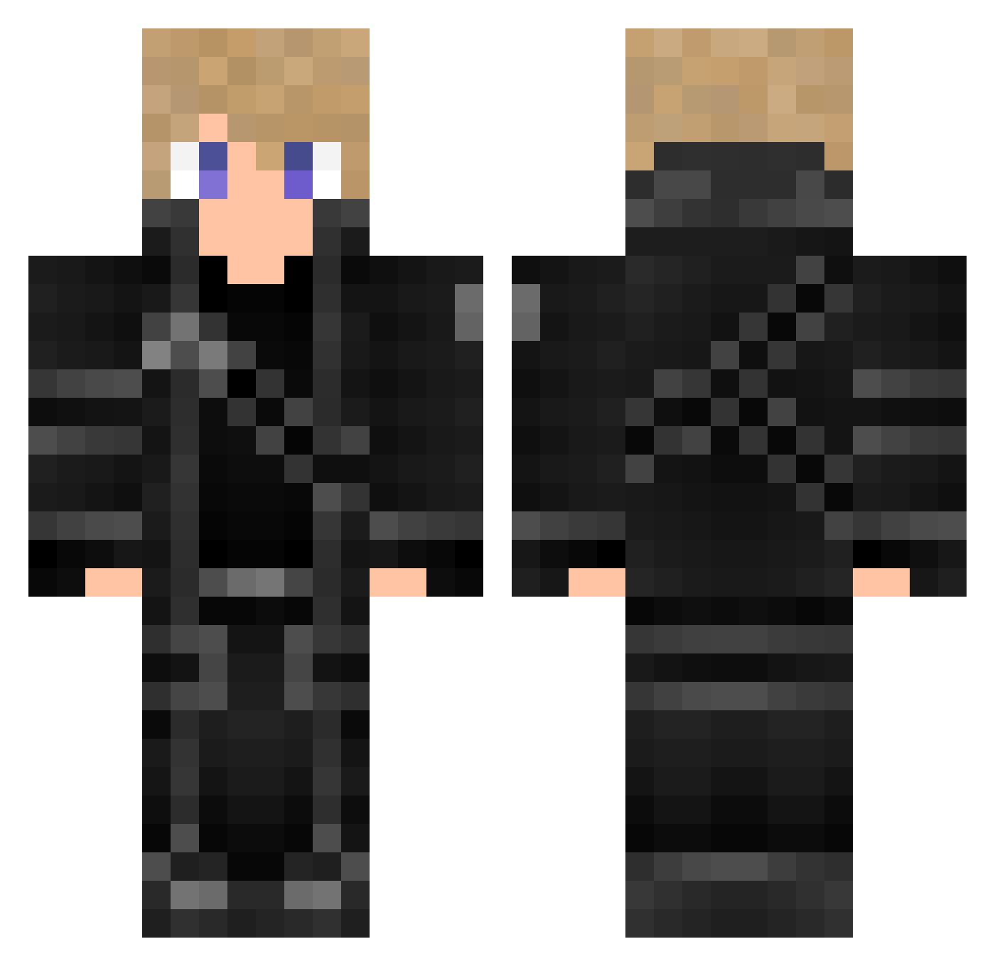 Ayg0r Minecraft skin, front and back view