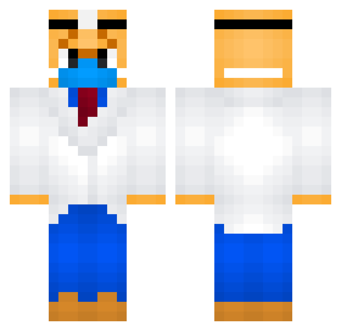 cloudsweetsys Minecraft skin, front and back view