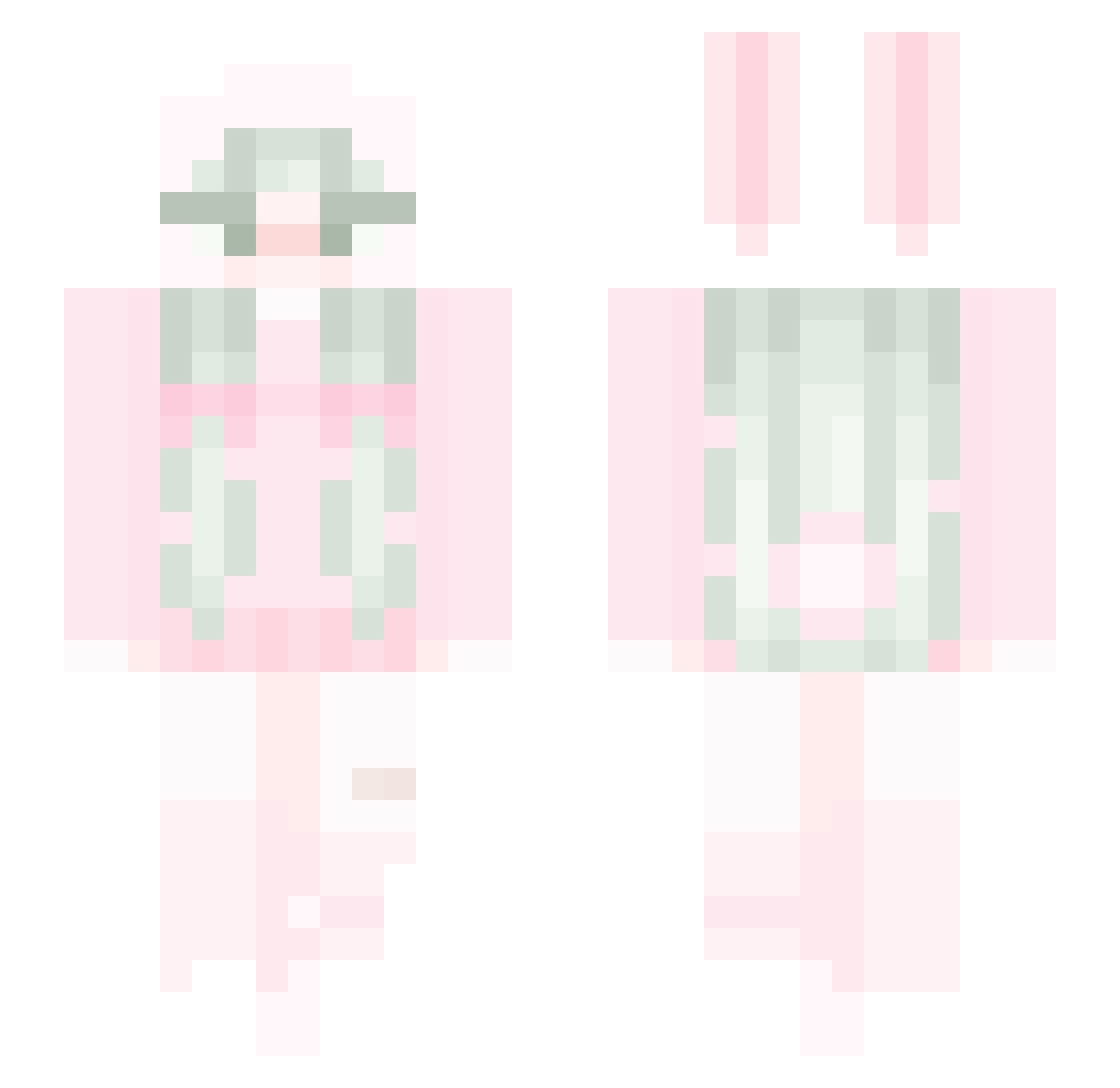 Gabi Minecraft skin, front and back view