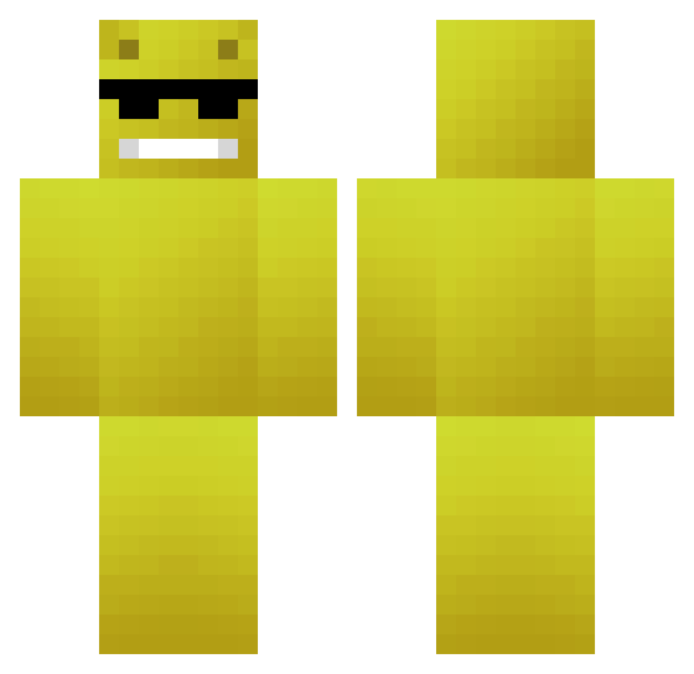 Ooze Minecraft skin, front and back view