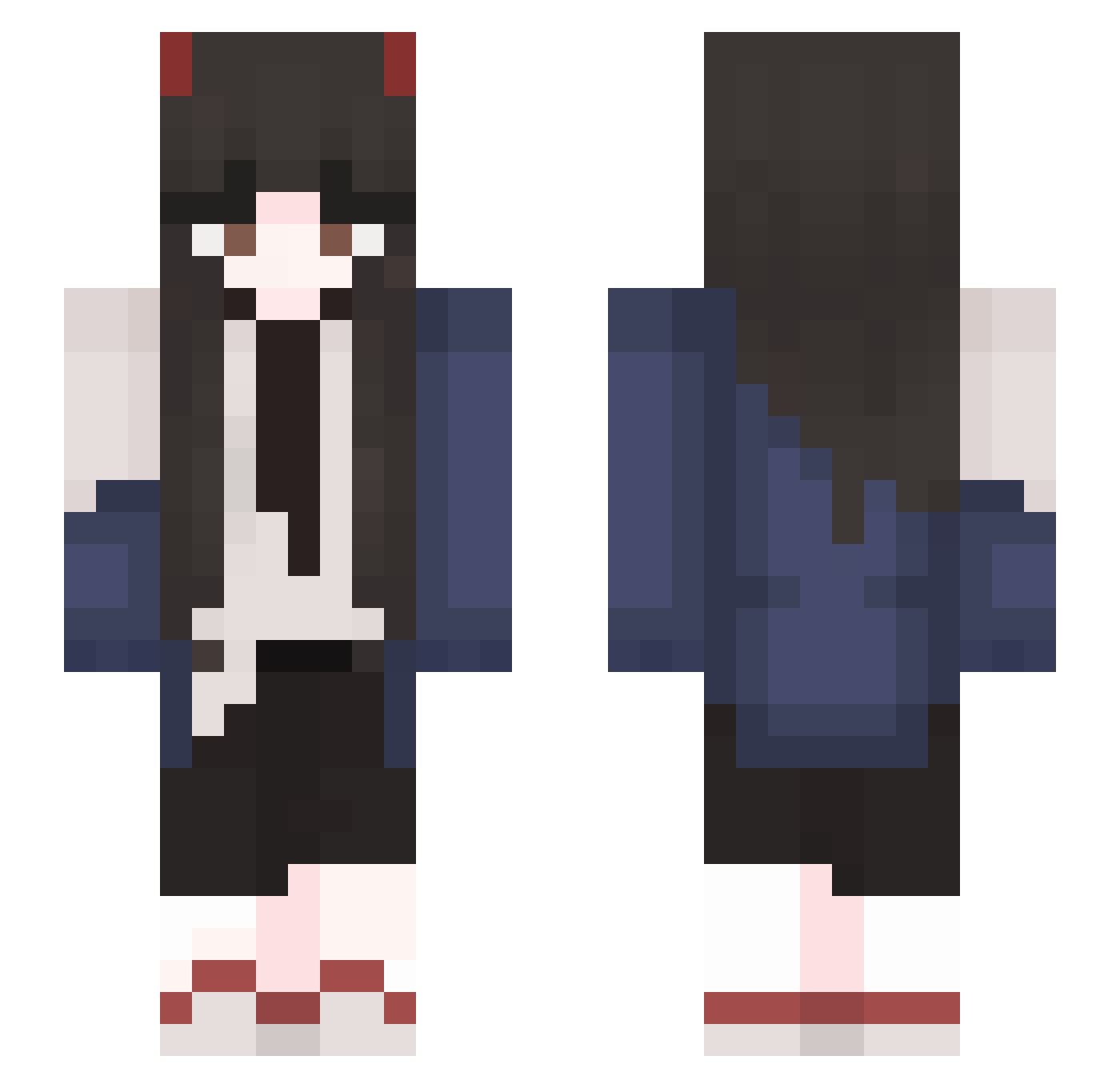 liachewed Minecraft skin, front and back view