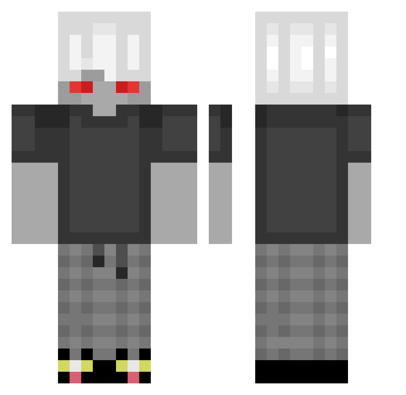 cgxsta Minecraft skin, front and back view