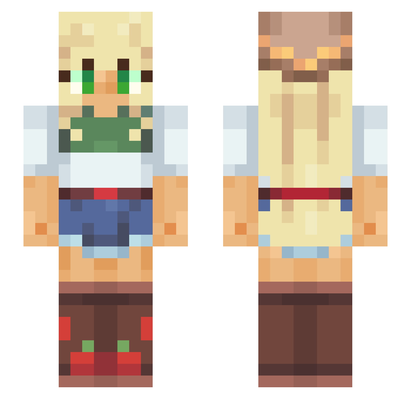 sterfff Minecraft skin, front and back view