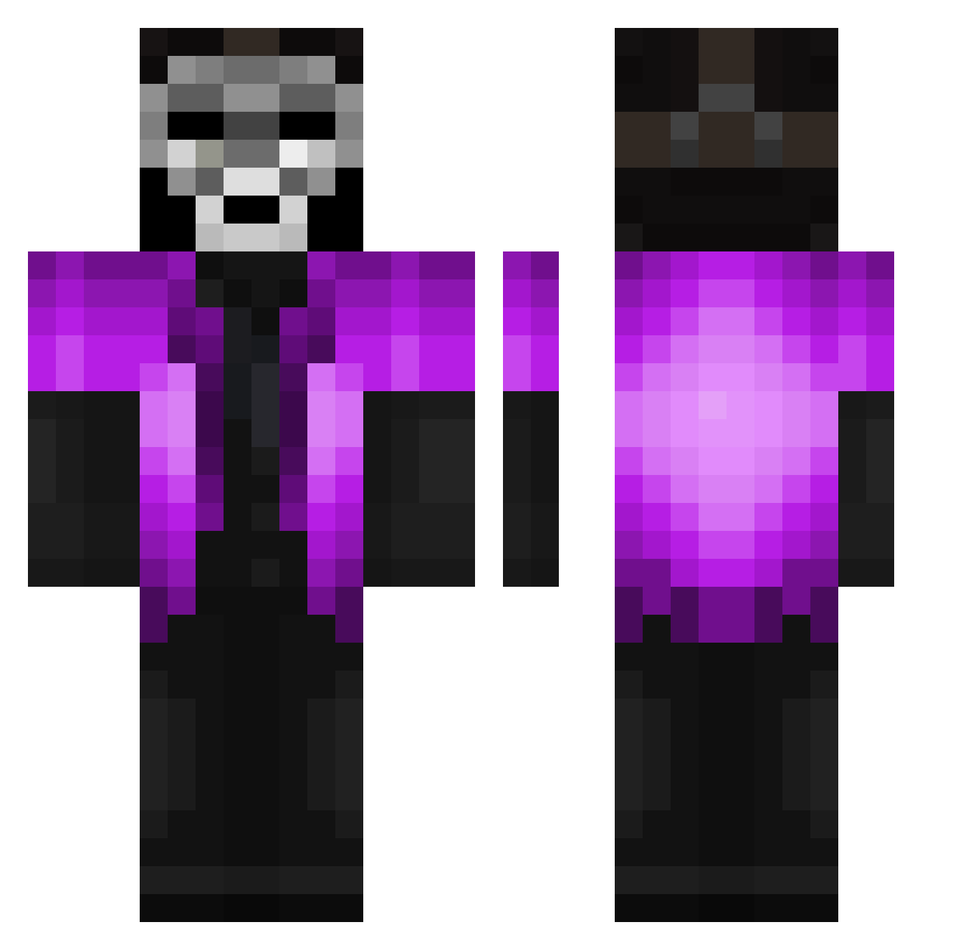thistobs Minecraft skin, front and back view