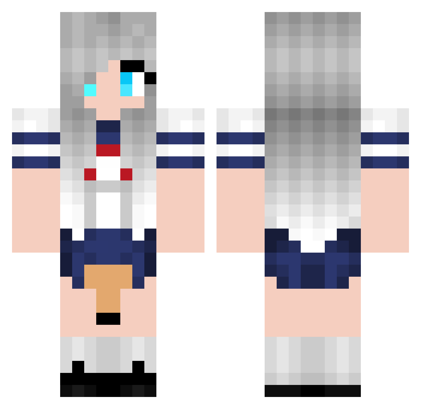 toolioo Minecraft skin, front and back view