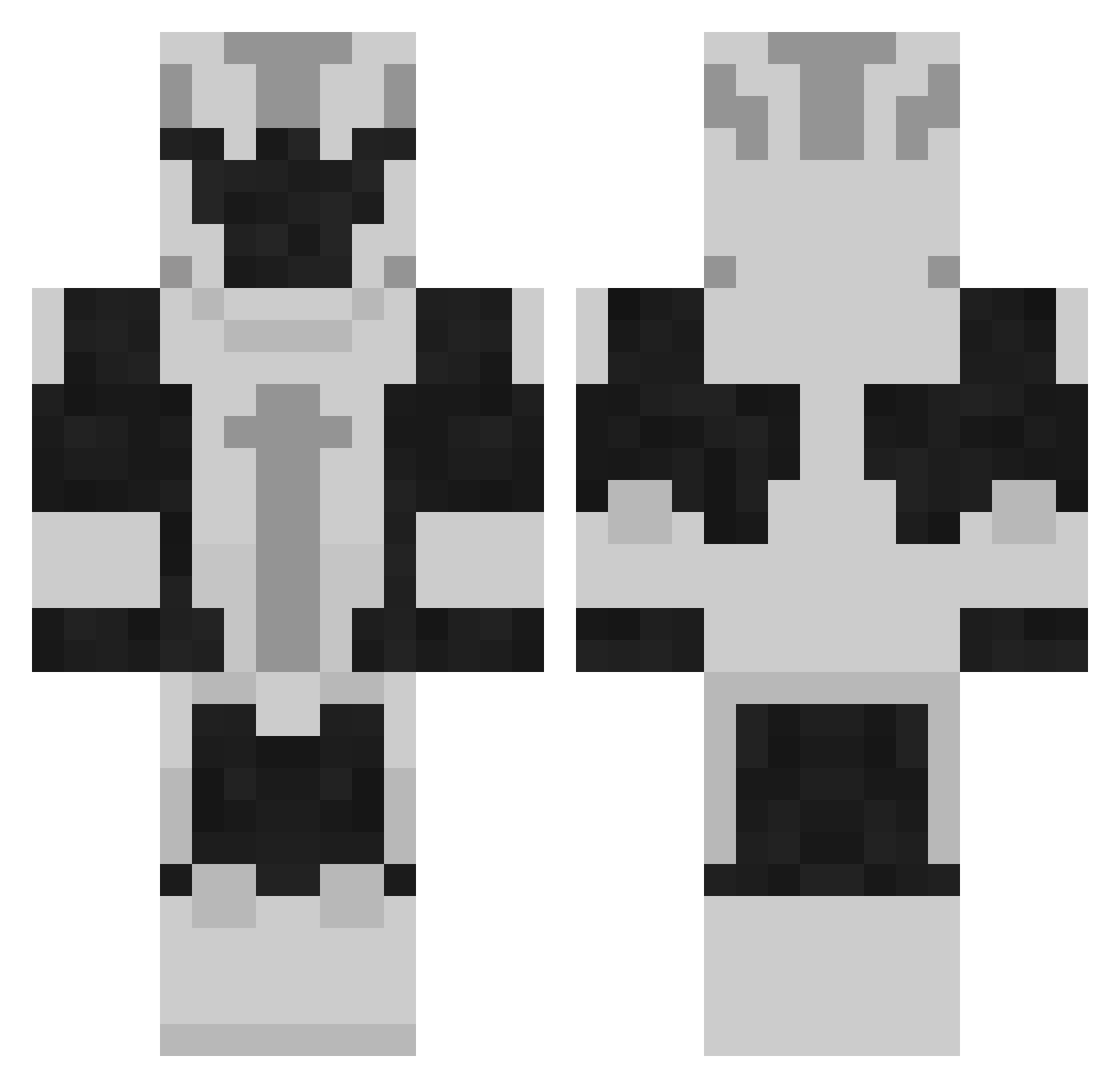 SneakyPeekyLike Minecraft skin, front and back view