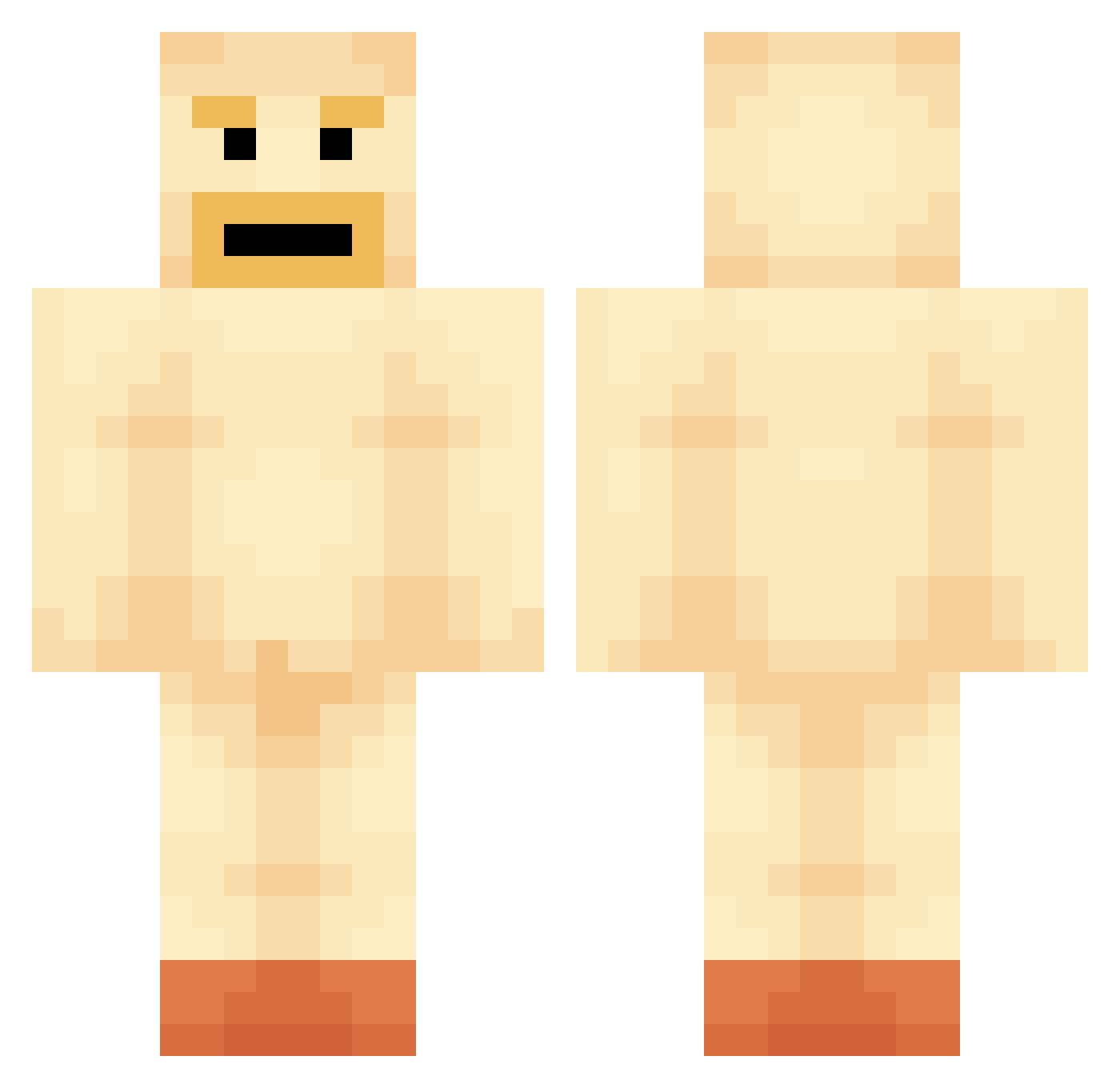 RIDEWOODTHEBEAST Minecraft skin, front and back view