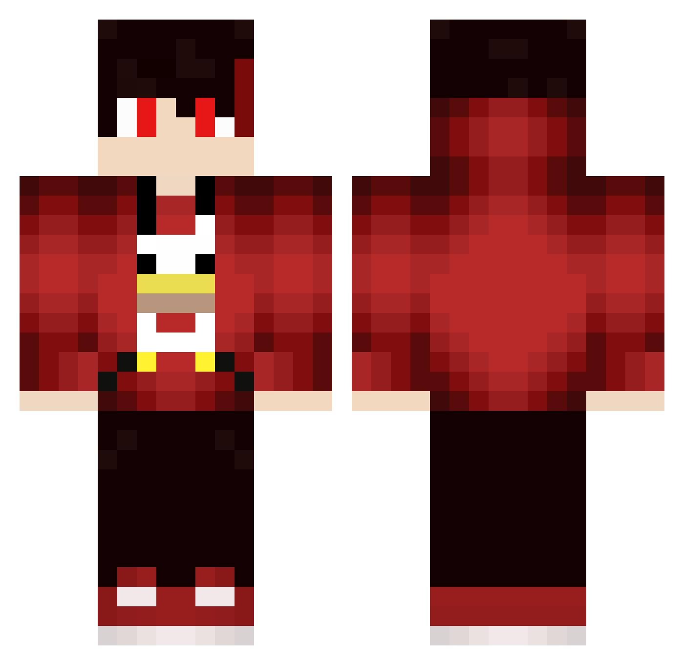 tikinn108 Minecraft skin, front and back view