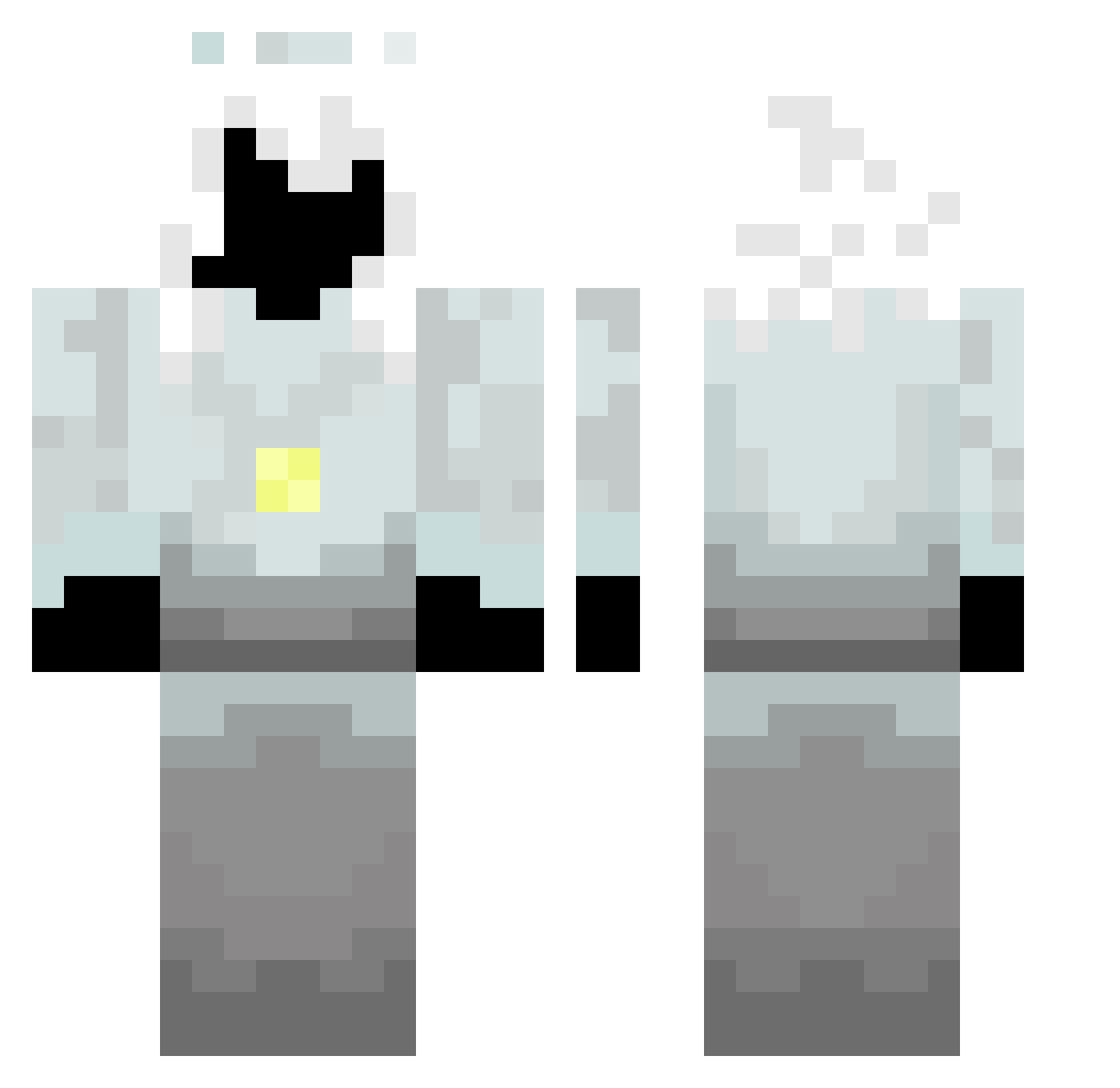 Rabbit_Sw Minecraft skin, front and back view