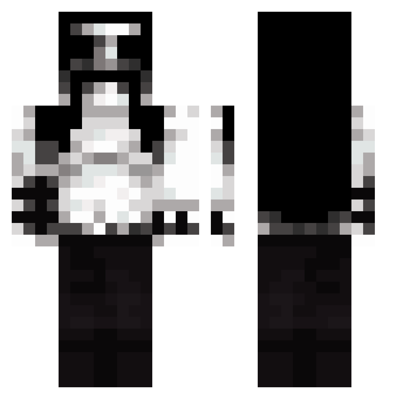 TheSublimes Minecraft skin, front and back view