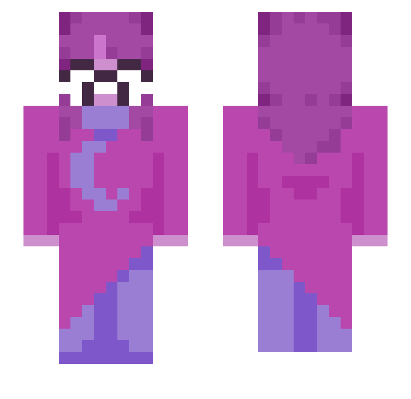 Aero_IX Minecraft skin, front and back view