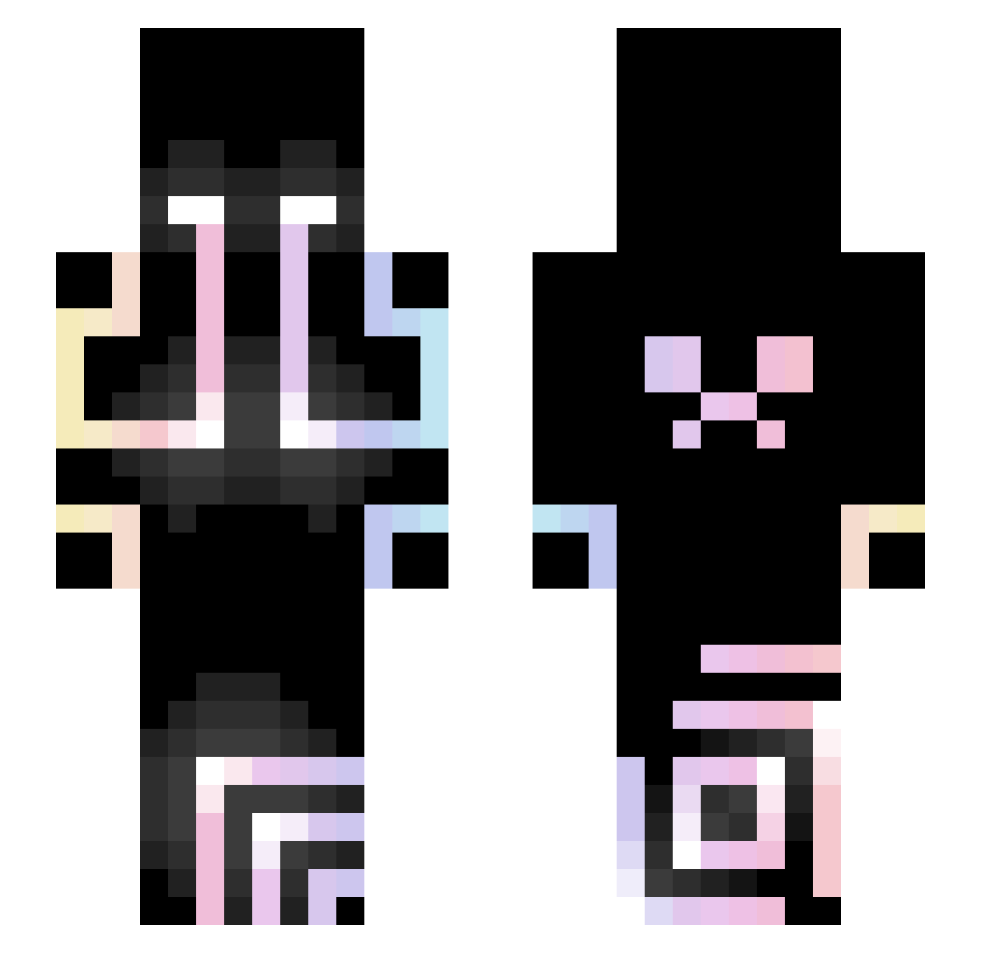 Jalgi Minecraft skin, front and back view
