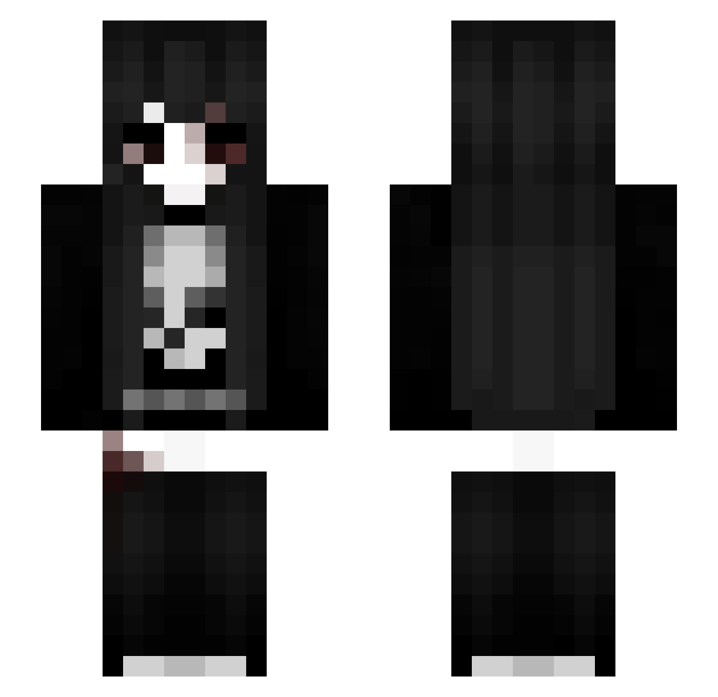 riniblah Minecraft skin, front and back view