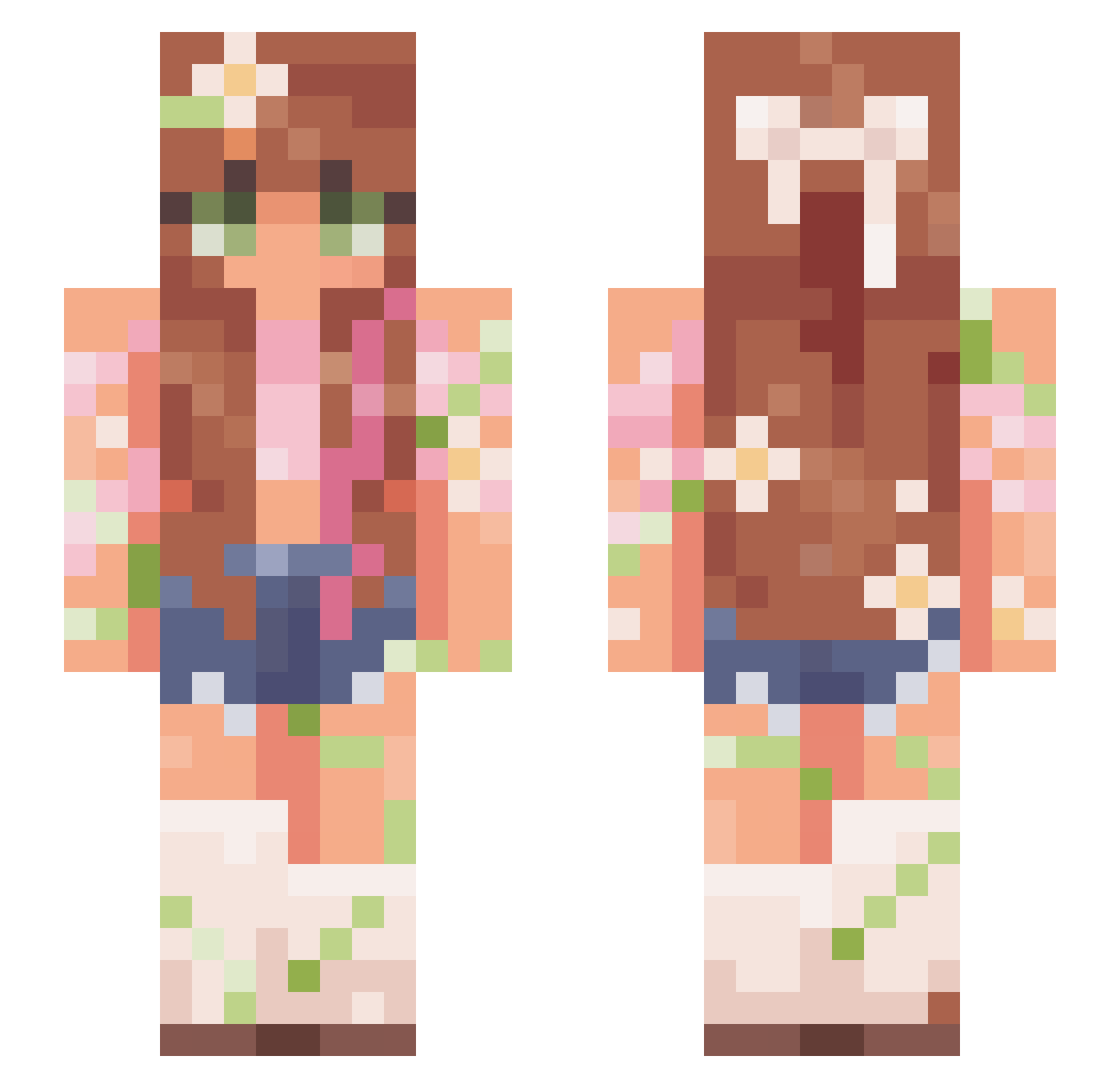 H0neyQueenBee Minecraft skin, front and back view