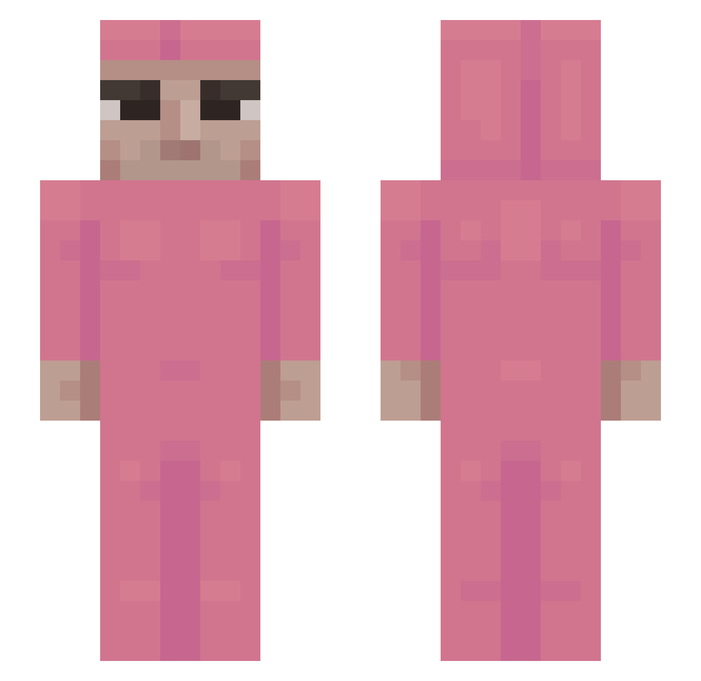 k0shechka Minecraft skin, front and back view