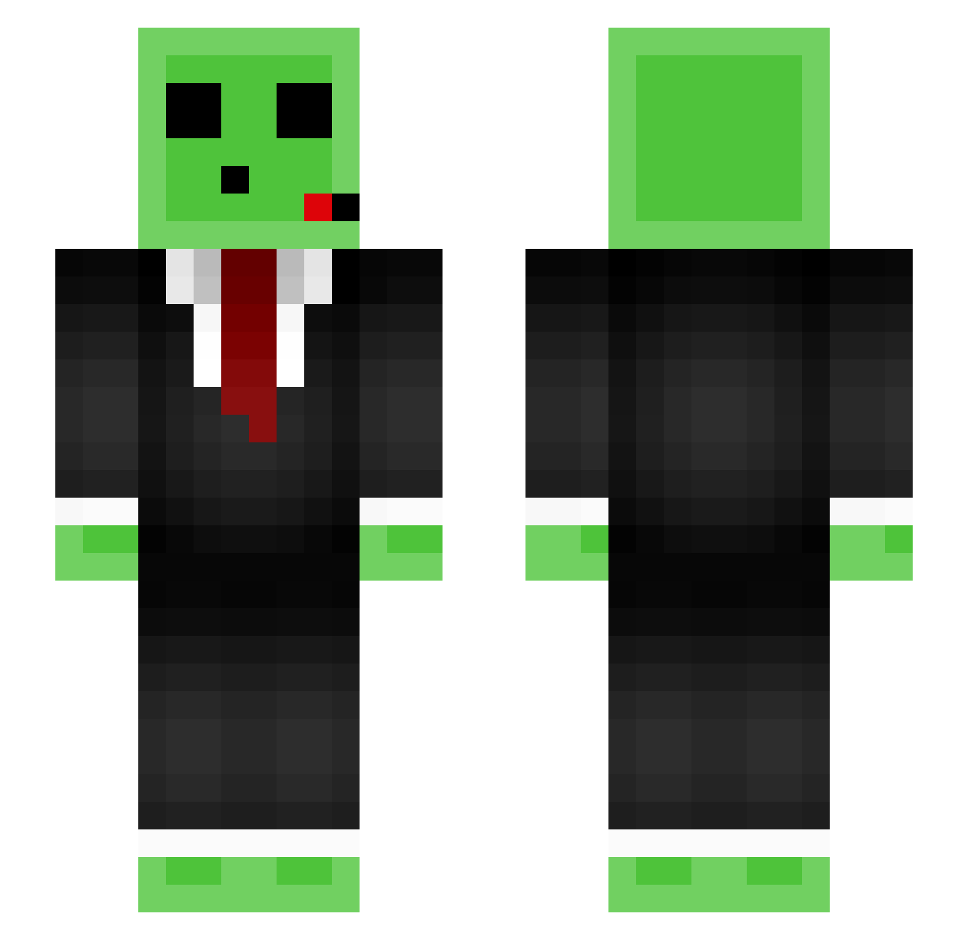 William3756 Minecraft skin, front and back view