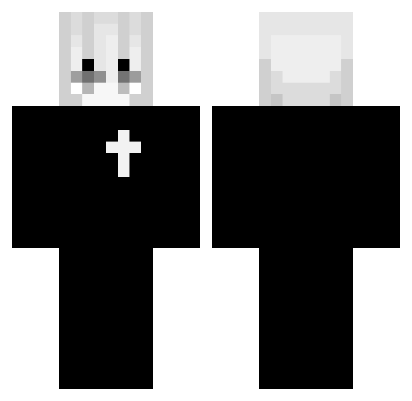Yel35 Minecraft skin, front and back view