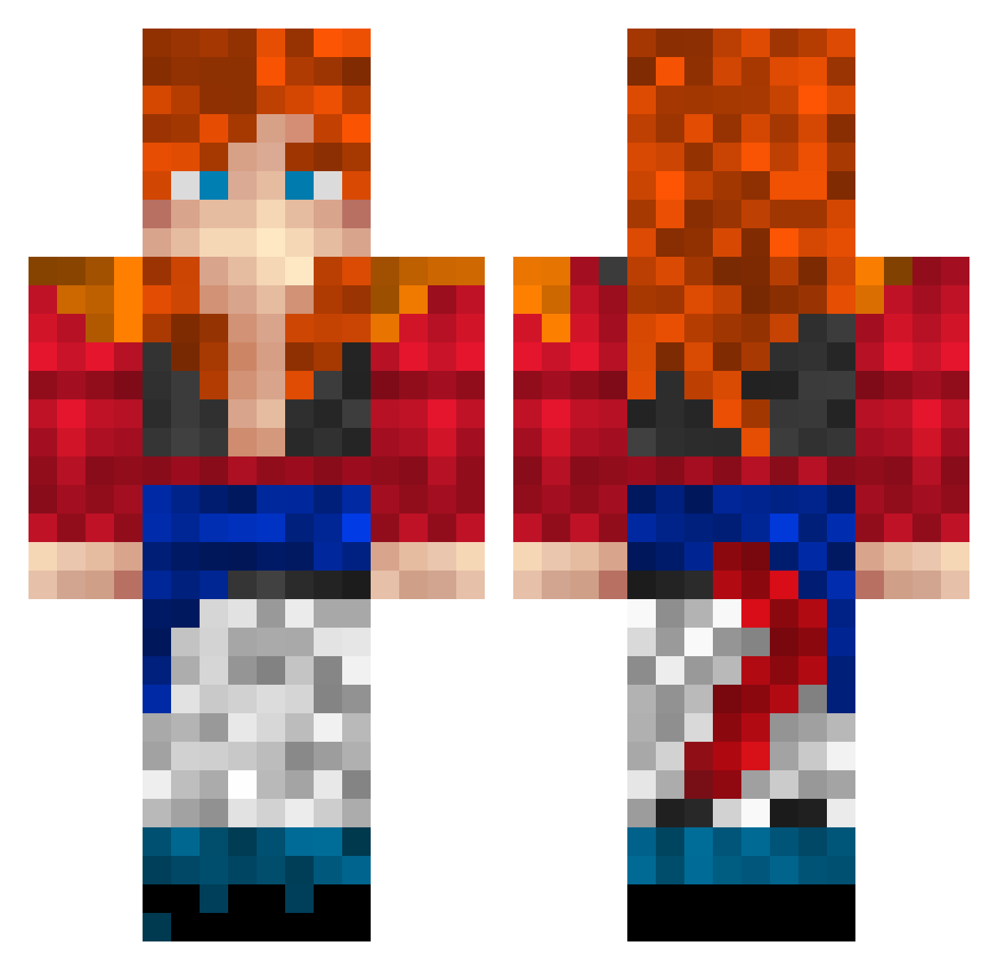 ThatMemeGuy28 Minecraft skin, front and back view