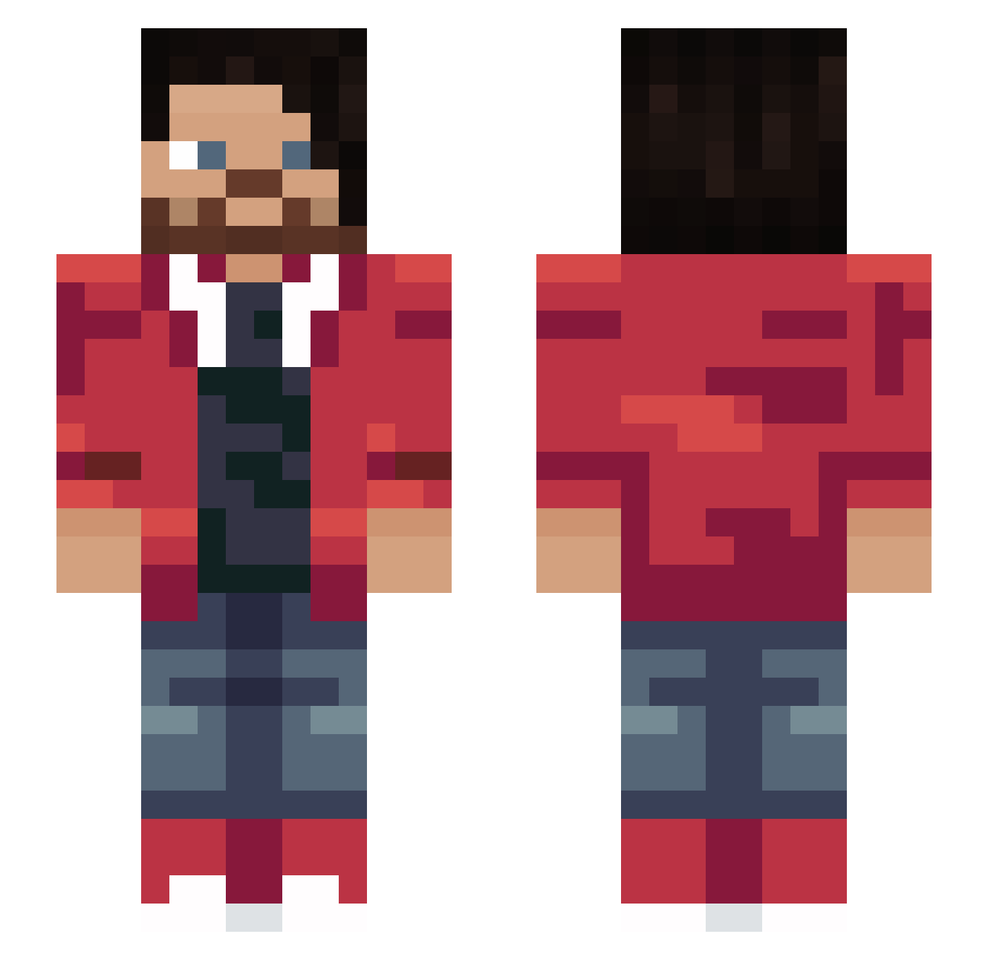 barannka Minecraft skin, front and back view