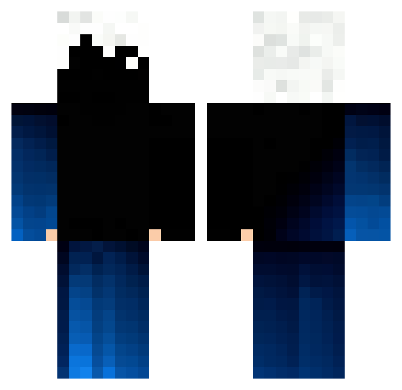vortekMc Minecraft skin, front and back view