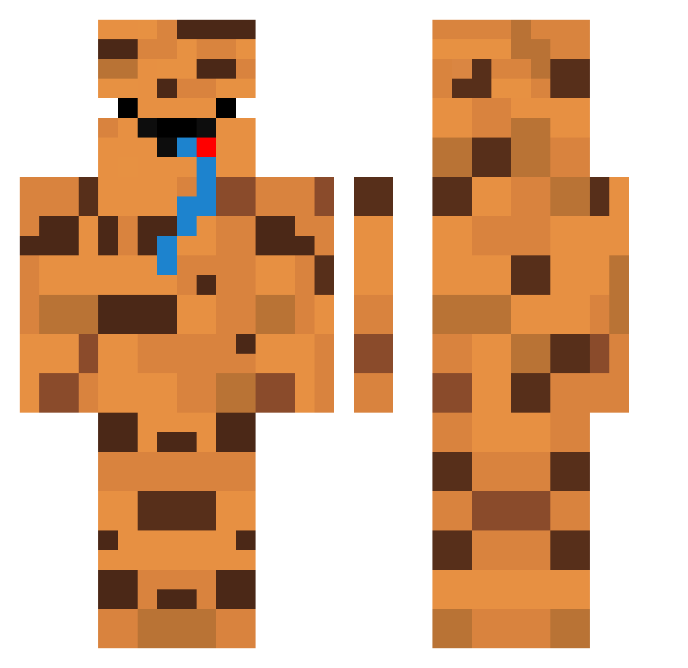 Otopia01 Minecraft skin, front and back view