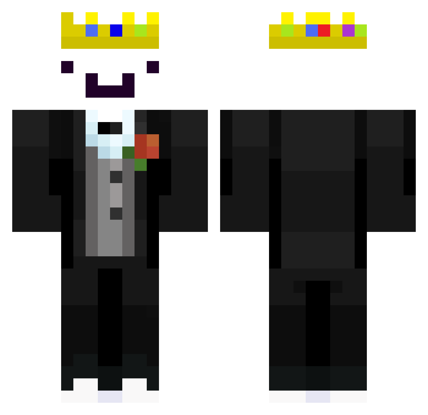 BigChunkyyy Minecraft skin, front and back view