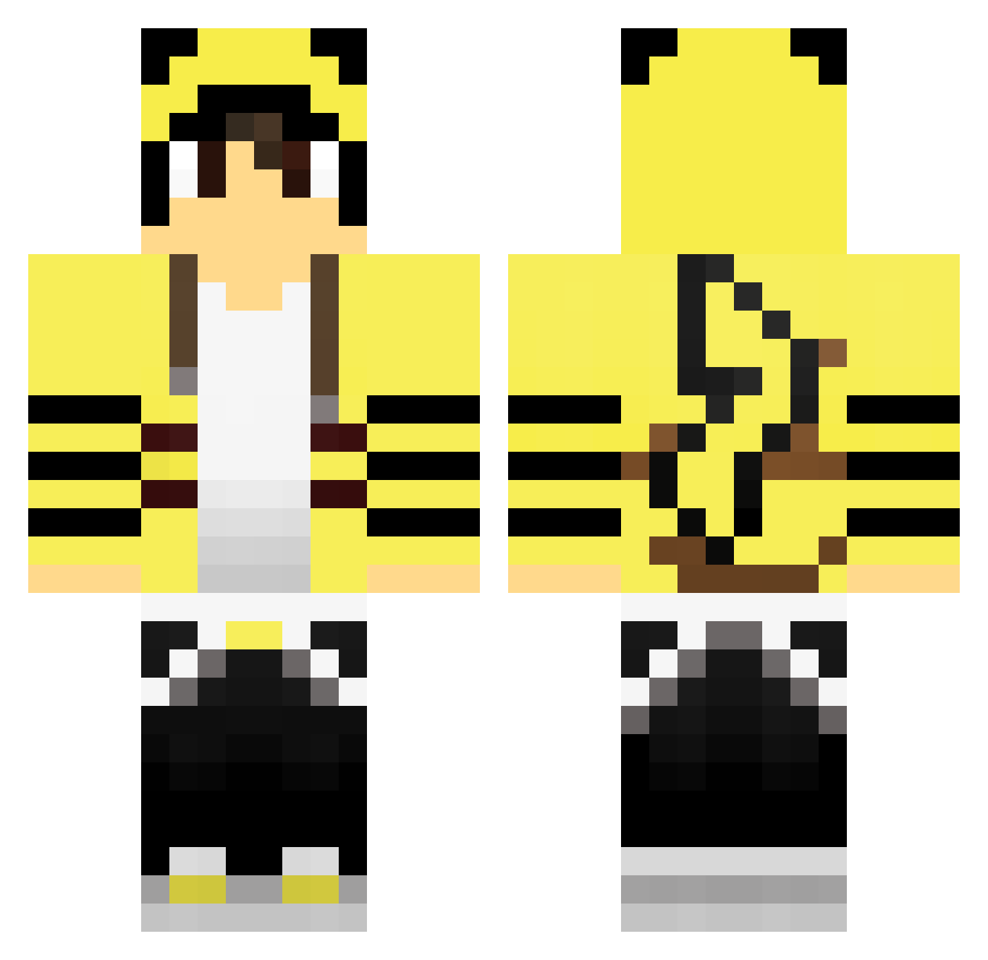 Tomadan Minecraft skin, front and back view