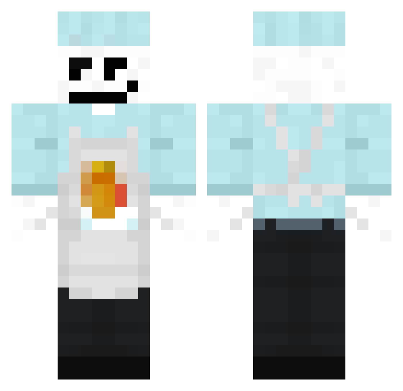 dalmoe Minecraft skin, front and back view