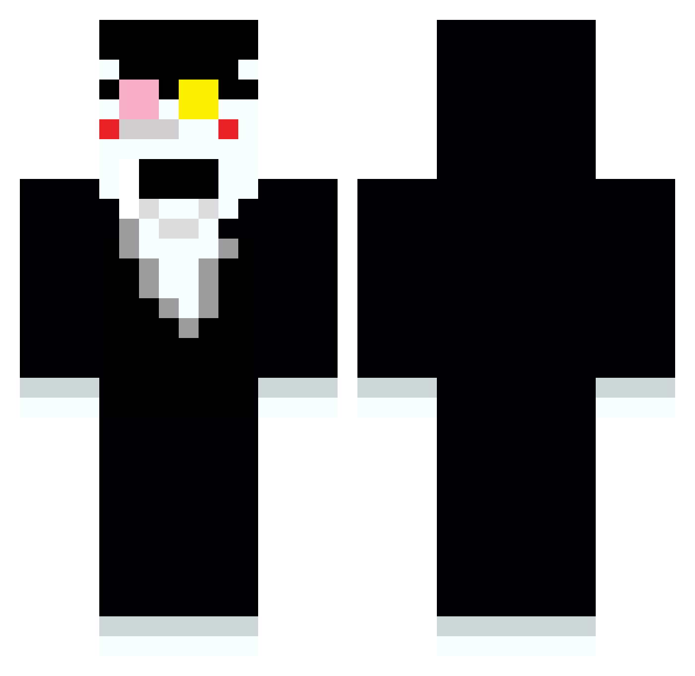 Asriel_Dreemur Minecraft skin, front and back view