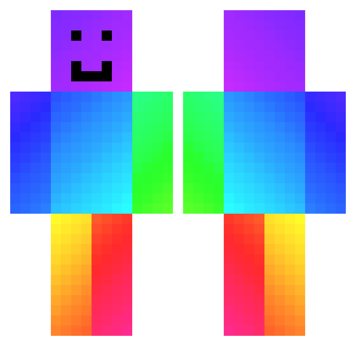 Smiling_Death3 Minecraft skin, front and back view