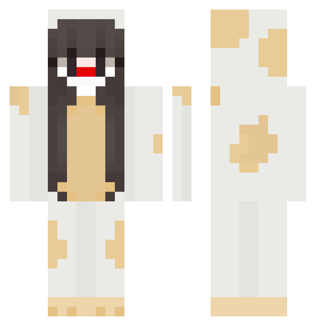 Aiya__ Minecraft skin, front and back view
