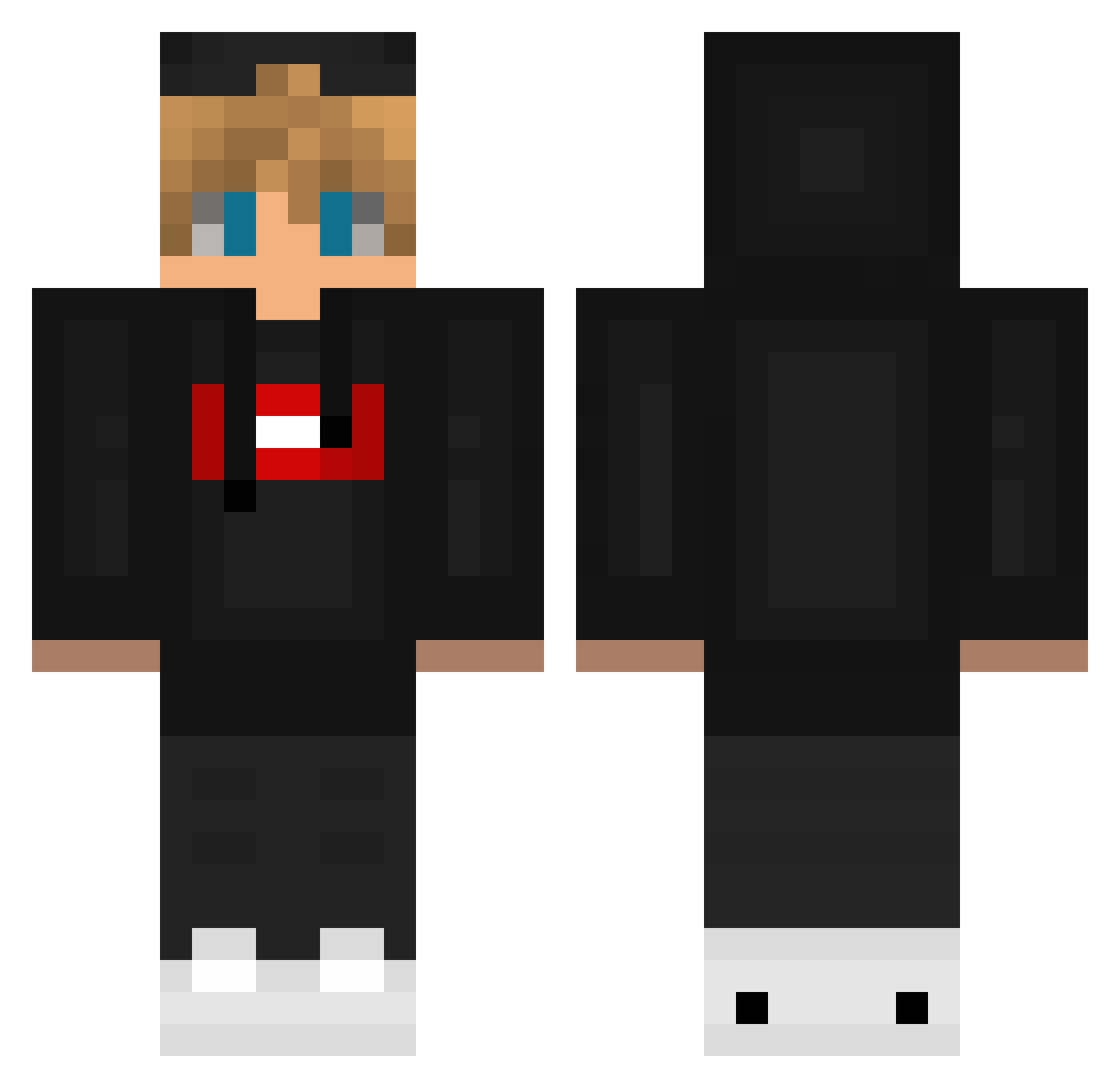 jayrrys Minecraft skin, front and back view