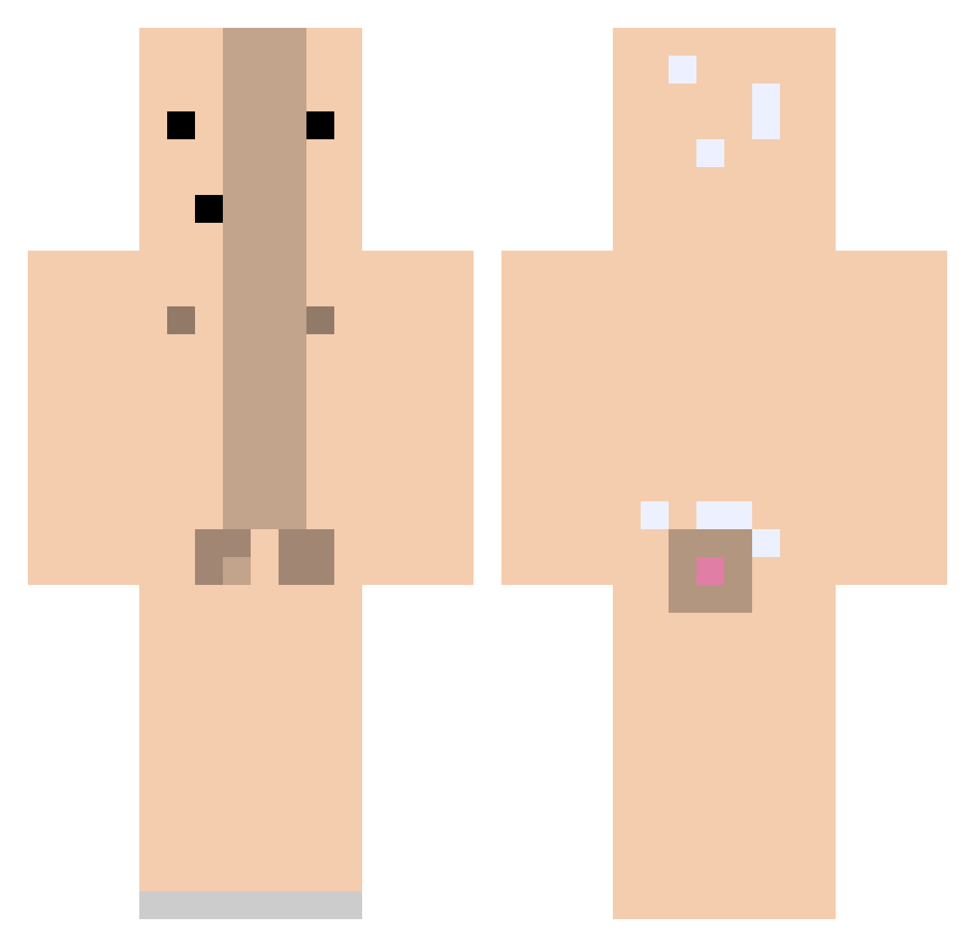 vegita60 Minecraft skin, front and back view