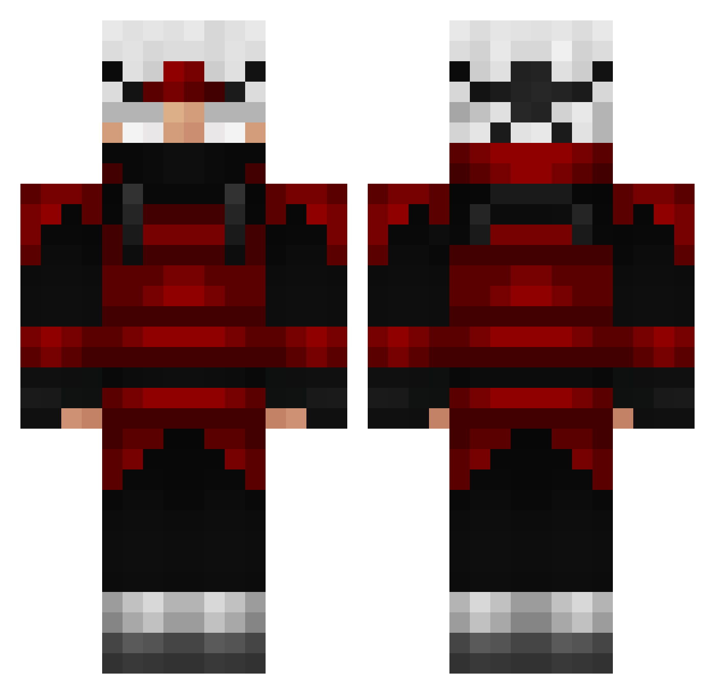 ShiftyX2 Minecraft skin, front and back view
