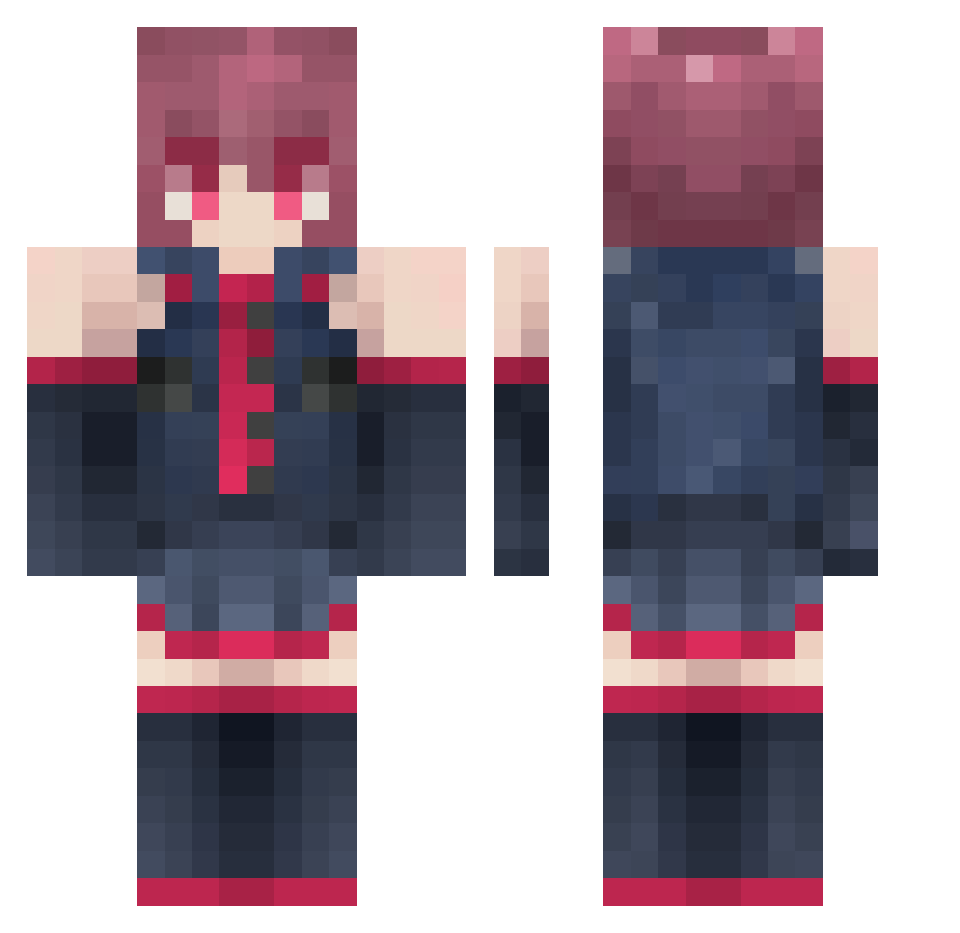 yesits3inches Minecraft skin, front and back view