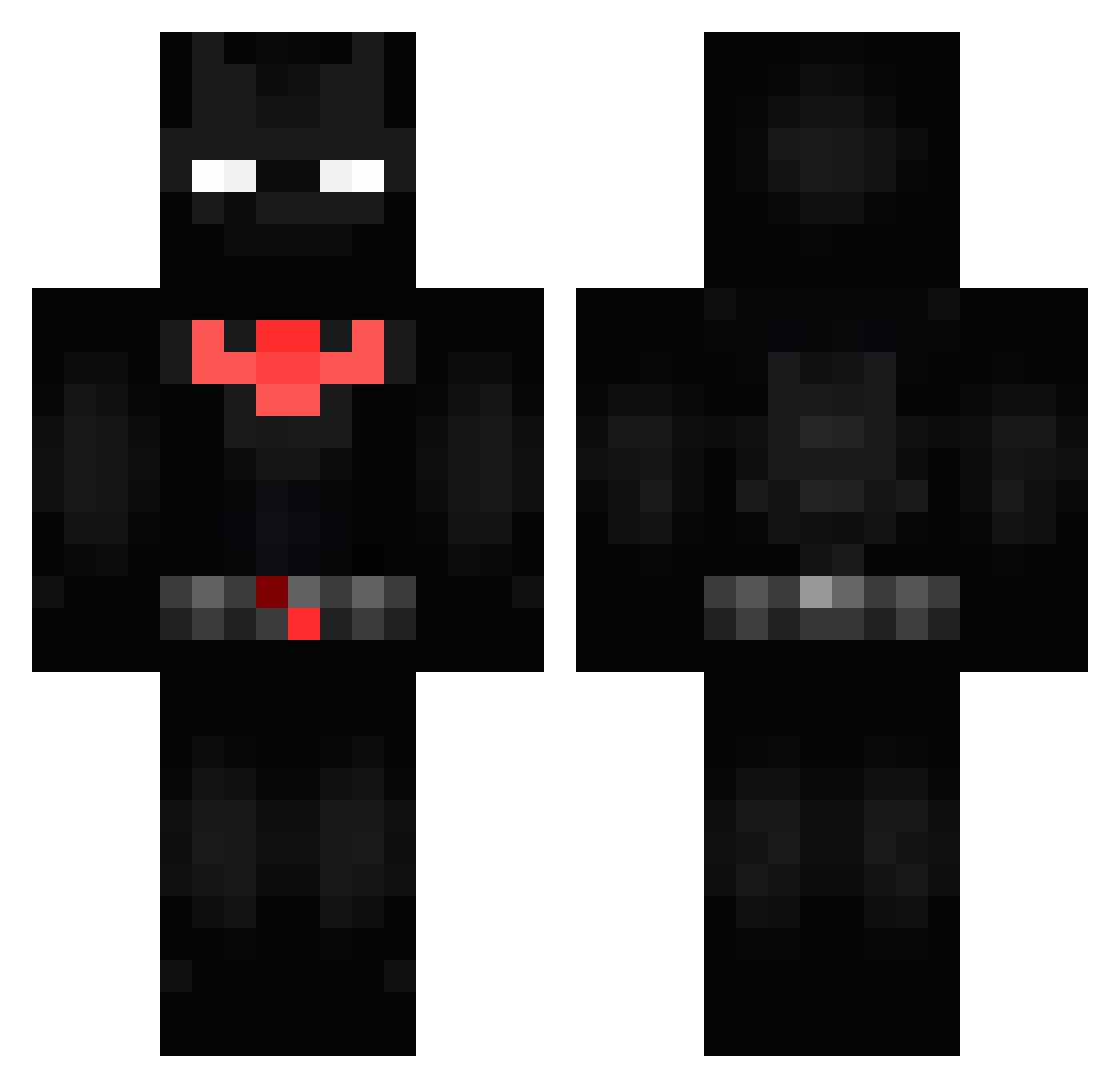 Confessing Minecraft skin, front and back view