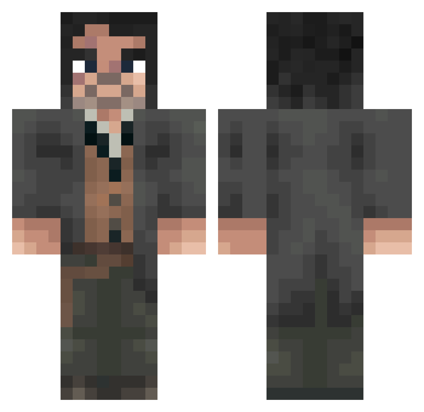 RandalGics Minecraft skin, front and back view