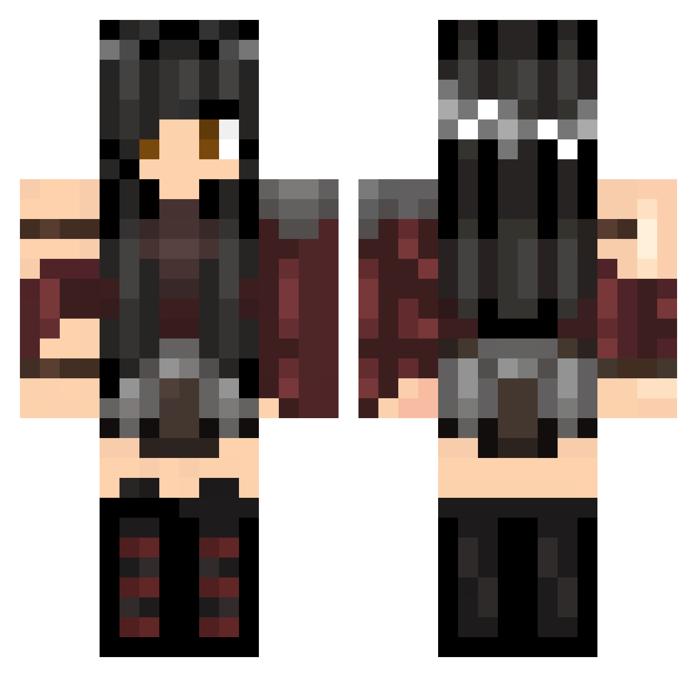 softiesss Minecraft skin, front and back view